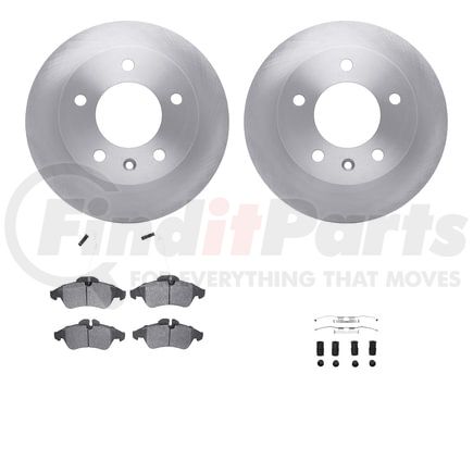 Dynamic Friction Company 6512-40252 Brake Rotor with 5000 Brake Pads and Hardware Kit