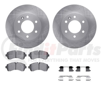 Dynamic Friction Company 6512-40267 Brake Rotor with 5000 Brake Pads and Hardware Kit