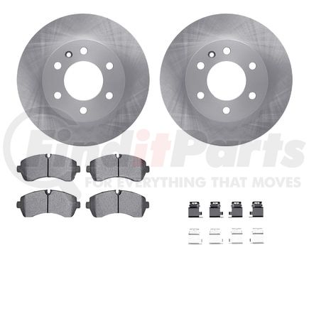 Dynamic Friction Company 6512-40268 Brake Rotor with 5000 Brake Pads and Hardware Kit
