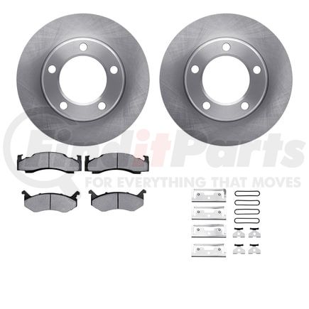 Dynamic Friction Company 6512-40321 Brake Rotor with 5000 Brake Pads and Hardware Kit
