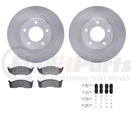 Dynamic Friction Company 6512-40336 Brake Rotor with 5000 Brake Pads and Hardware Kit