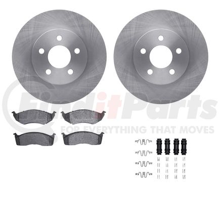 Dynamic Friction Company 6512-40378 Brake Rotor with 5000 Brake Pads and Hardware Kit