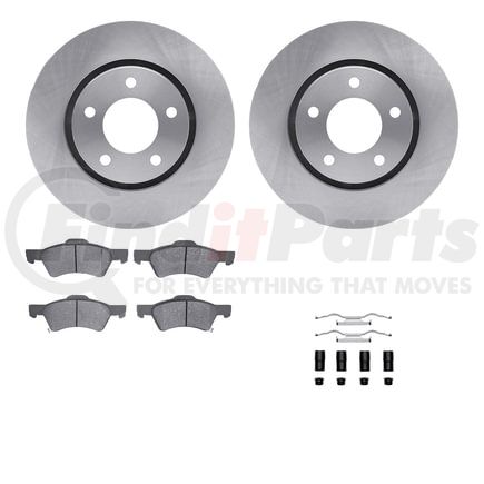 Dynamic Friction Company 6512-40412 Brake Rotor with 5000 Brake Pads and Hardware Kit