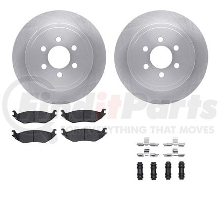 Dynamic Friction Company 6512-40447 Brake Rotor with 5000 Brake Pads and Hardware Kit