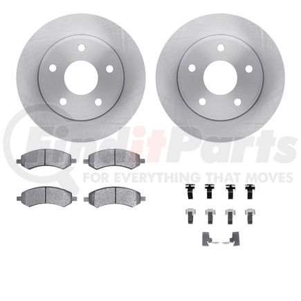 Dynamic Friction Company 6512-40462 Brake Rotor with 5000 Brake Pads and Hardware Kit