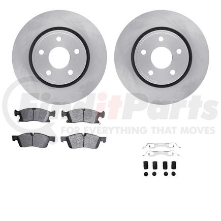 Dynamic Friction Company 6512-42064 Brake Rotor with 5000 Brake Pads and Hardware Kit