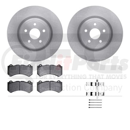 Dynamic Friction Company 6512-42100 Brake Rotor with 5000 Brake Pads and Hardware Kit