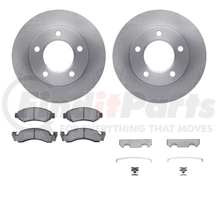 Dynamic Friction Company 6512-42133 Brake Rotor with 5000 Brake Pads and Hardware Kit