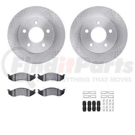 Dynamic Friction Company 6512-42163 Brake Rotor with 5000 Brake Pads and Hardware Kit