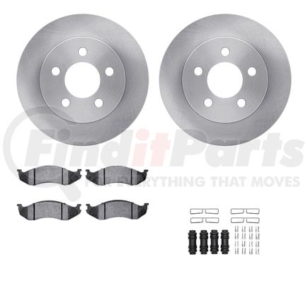 Dynamic Friction Company 6512-42187 Brake Rotor with 5000 Brake Pads and Hardware Kit