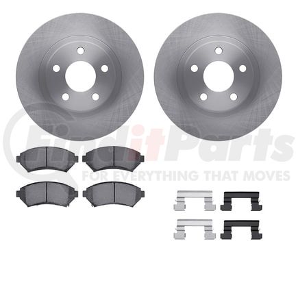 Dynamic Friction Company 6512-45034 Brake Rotor with 5000 Brake Pads and Hardware Kit