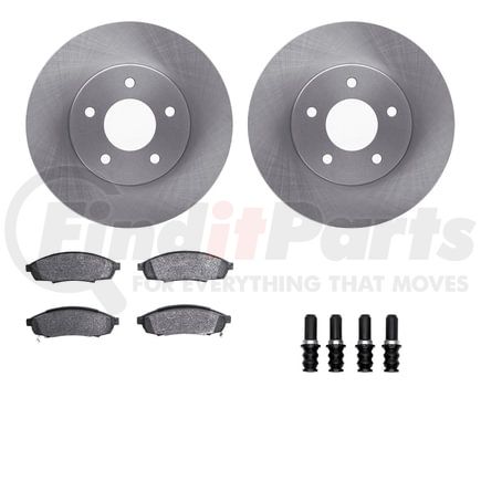 Dynamic Friction Company 6512-45076 Brake Rotor with 5000 Brake Pads and Hardware Kit