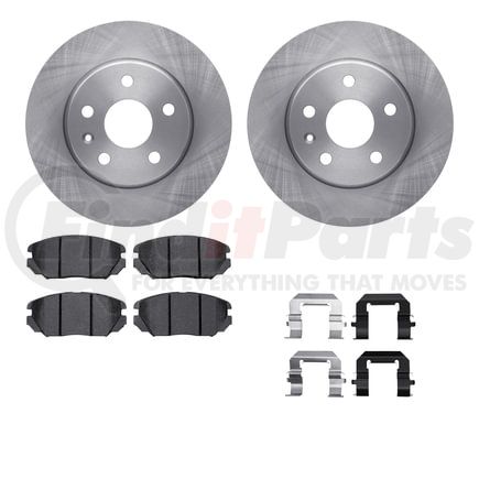 Dynamic Friction Company 6512-45104 Brake Rotor with 5000 Brake Pads and Hardware Kit