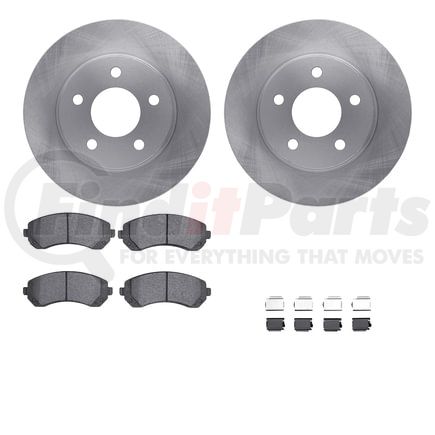 Dynamic Friction Company 6512-45094 Brake Rotor with 5000 Brake Pads and Hardware Kit