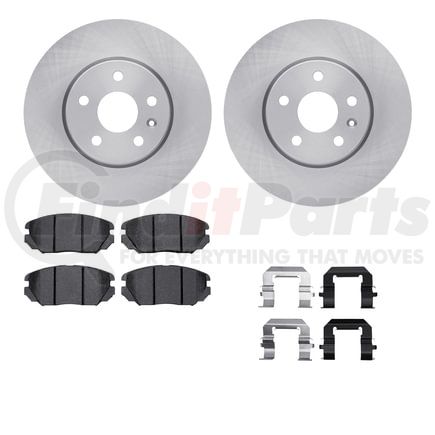 Dynamic Friction Company 6512-45116 Brake Rotor with 5000 Brake Pads and Hardware Kit
