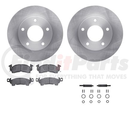 Dynamic Friction Company 6512-46073 Brake Rotor with 5000 Brake Pads and Hardware Kit