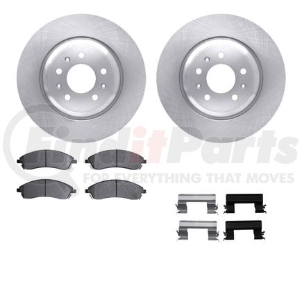 Dynamic Friction Company 6512-46144 Brake Rotor with 5000 Brake Pads and Hardware Kit