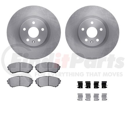 Dynamic Friction Company 6512-46208 Brake Rotor with 5000 Brake Pads and Hardware Kit