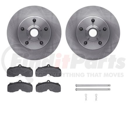 Dynamic Friction Company 6512-47095 Brake Rotor with 5000 Brake Pads and Hardware Kit