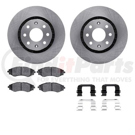 Dynamic Friction Company 6512-47090 Brake Rotor with 5000 Brake Pads and Hardware Kit