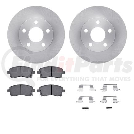 Dynamic Friction Company 6512-47176 Brake Rotor with 5000 Brake Pads and Hardware Kit