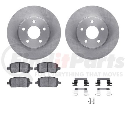 Dynamic Friction Company 6512-47198 Brake Rotor with 5000 Brake Pads and Hardware Kit