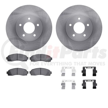 Dynamic Friction Company 6512-47293 Brake Rotor with 5000 Brake Pads and Hardware Kit