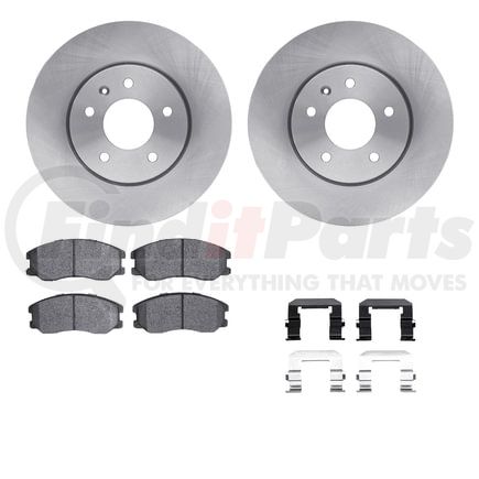Dynamic Friction Company 6512-47307 Brake Rotor with 5000 Brake Pads and Hardware Kit