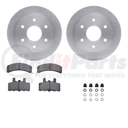 Dynamic Friction Company 6512-48118 Brake Rotor with 5000 Brake Pads and Hardware Kit