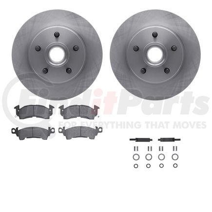 Dynamic Friction Company 6512-48189 Brake Rotor with 5000 Brake Pads and Hardware Kit