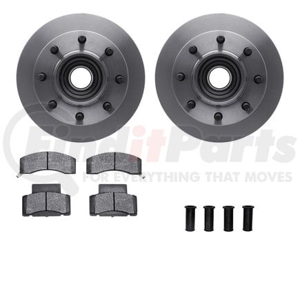 Dynamic Friction Company 6512-48222 Brake Rotor with 5000 Brake Pads and Hardware Kit