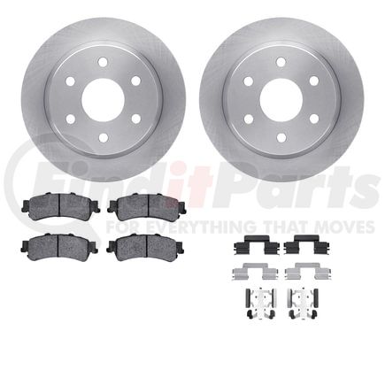 Dynamic Friction Company 6512-48246 Brake Rotor with 5000 Brake Pads and Hardware Kit
