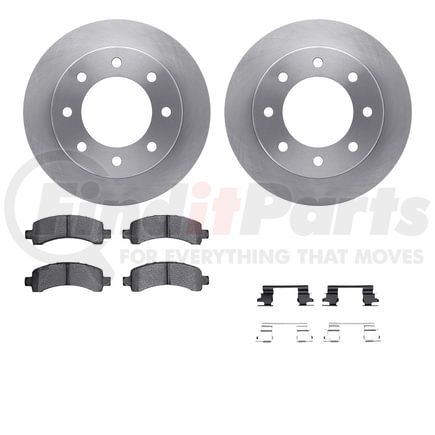 Dynamic Friction Company 6512-48259 Brake Rotor with 5000 Brake Pads and Hardware Kit