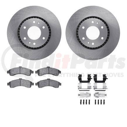 Dynamic Friction Company 6512-48294 Brake Rotor with 5000 Brake Pads and Hardware Kit