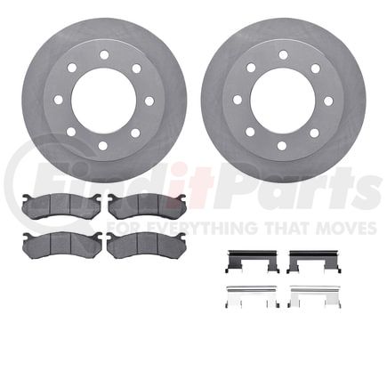 Dynamic Friction Company 6512-48303 Brake Rotor with 5000 Brake Pads and Hardware Kit