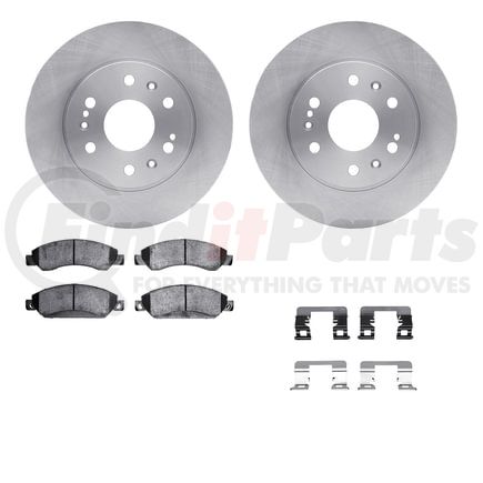 Dynamic Friction Company 6512-48312 Brake Rotor with 5000 Brake Pads and Hardware Kit