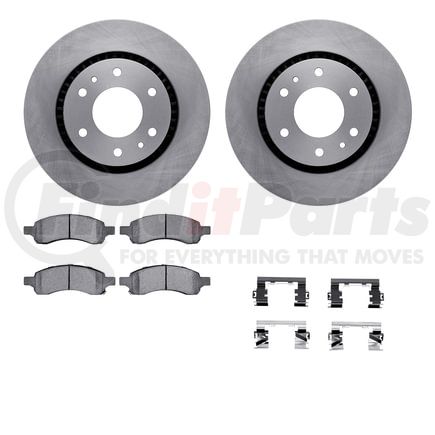 Dynamic Friction Company 6512-48327 Brake Rotor with 5000 Brake Pads and Hardware Kit