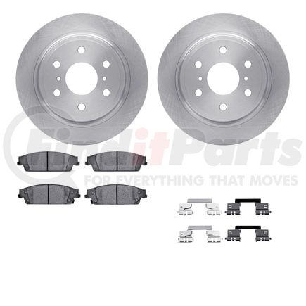 Dynamic Friction Company 6512-48332 Brake Rotor with 5000 Brake Pads and Hardware Kit