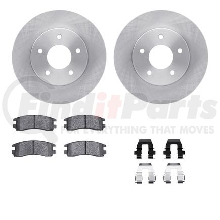 Dynamic Friction Company 6512-52022 Brake Rotor with 5000 Brake Pads and Hardware Kit