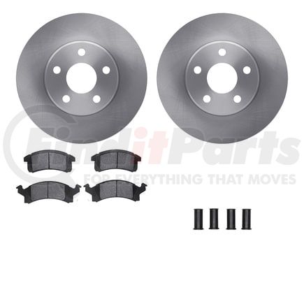 Dynamic Friction Company 6512-52046 Brake Rotor with 5000 Brake Pads and Hardware Kit