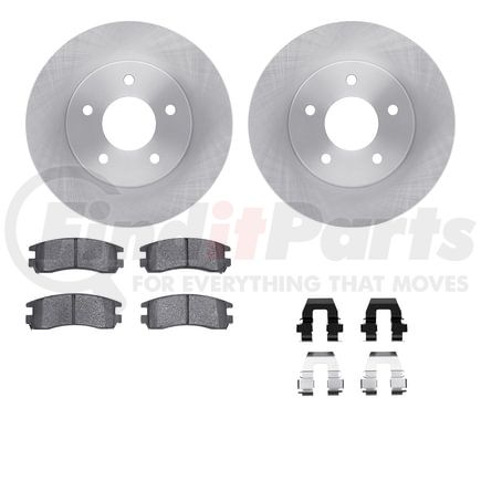 Dynamic Friction Company 6512-52051 Brake Rotor with 5000 Brake Pads and Hardware Kit