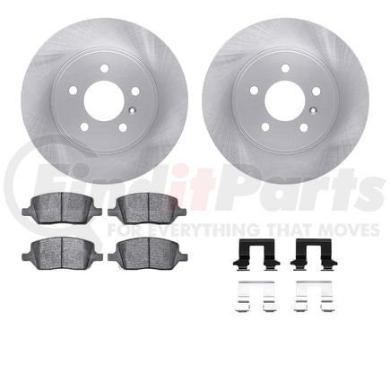 Dynamic Friction Company 6512-52091 Brake Rotor with 5000 Brake Pads and Hardware Kit