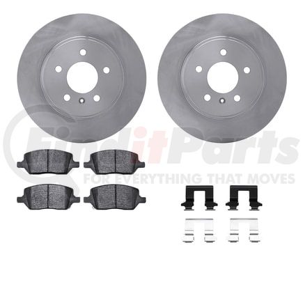 Dynamic Friction Company 6512-52088 Brake Rotor with 5000 Brake Pads and Hardware Kit