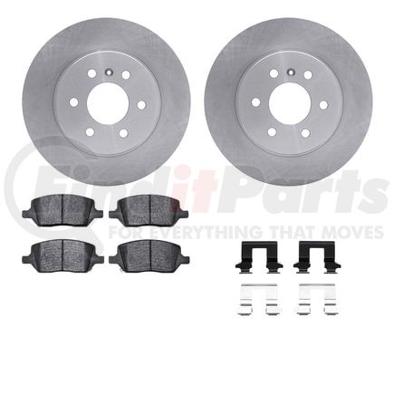 Dynamic Friction Company 6512-52100 Brake Rotor with 5000 Brake Pads and Hardware Kit