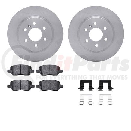 Dynamic Friction Company 6512-52103 Brake Rotor with 5000 Brake Pads and Hardware Kit