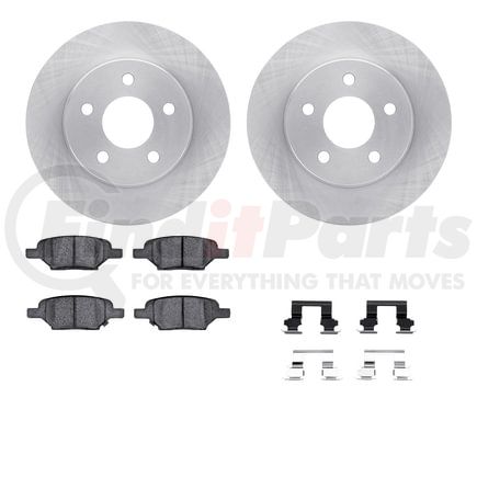 Dynamic Friction Company 6512-53031 Brake Rotor with 5000 Brake Pads and Hardware Kit