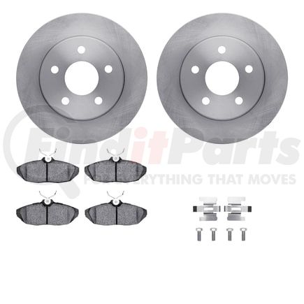 Dynamic Friction Company 6512-54323 Brake Rotor with 5000 Brake Pads and Hardware Kit