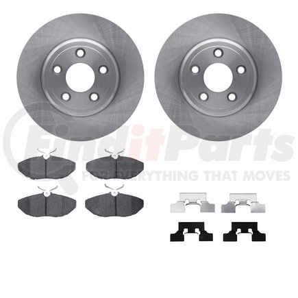 Dynamic Friction Company 6512-54387 Brake Rotor with 5000 Brake Pads and Hardware Kit