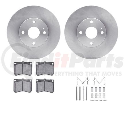 Dynamic Friction Company 6512-55010 Brake Rotor with 5000 Brake Pads and Hardware Kit