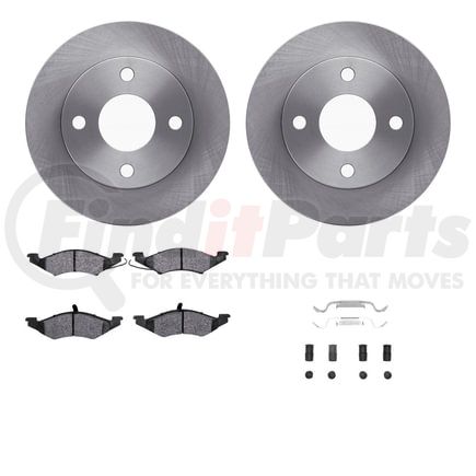 Dynamic Friction Company 6512-55030 Brake Rotor with 5000 Brake Pads and Hardware Kit